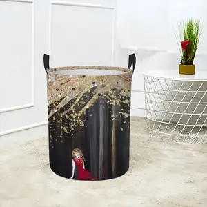 Lady In Red Laundry Basket (Round Bottom)