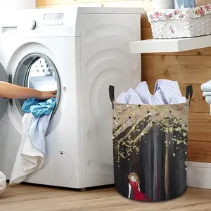 Lady In Red Laundry Basket (Round Bottom)