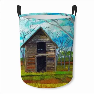 Barn By The Side Of The Road Laundry Basket (Round Bottom)