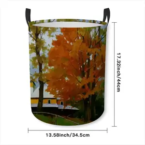 Fall Transcarpathia Laundry Basket (Round Bottom)