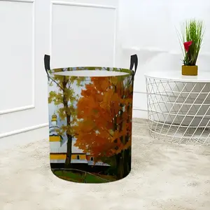 Fall Transcarpathia Laundry Basket (Round Bottom)