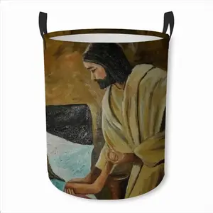 Jesus Heals Laundry Basket (Round Bottom)