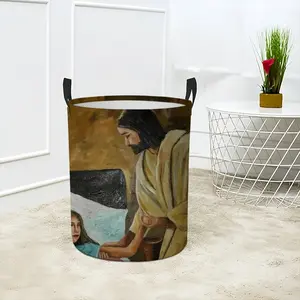 Jesus Heals Laundry Basket (Round Bottom)