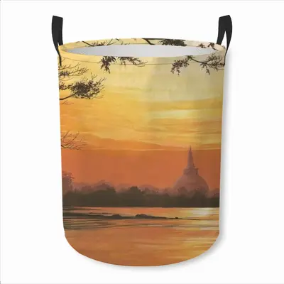 Setting Sun Of Tranquility Laundry Basket (Round Bottom)