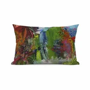 Jungle In Blue Polyester Pillow (Rectangle, Multi-Size)