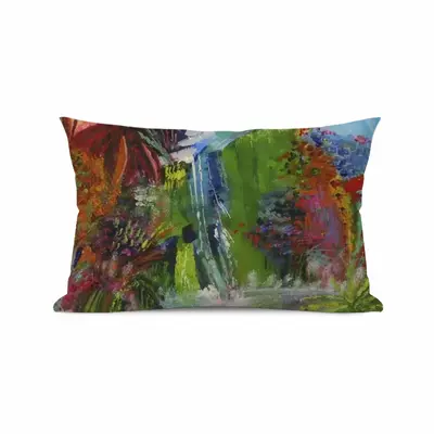 Jungle In Blue Polyester Pillow (Rectangle, Multi-Size)