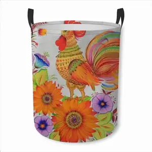 Sunny Rooster Laundry Basket (Round Bottom)