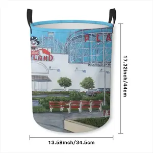 Rockaways Playland New York City Laundry Basket (Round Bottom)