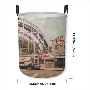 Cyclone Coney Island New York City Laundry Basket (Round Bottom)