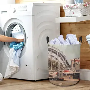 Cyclone Coney Island New York City Laundry Basket (Round Bottom)