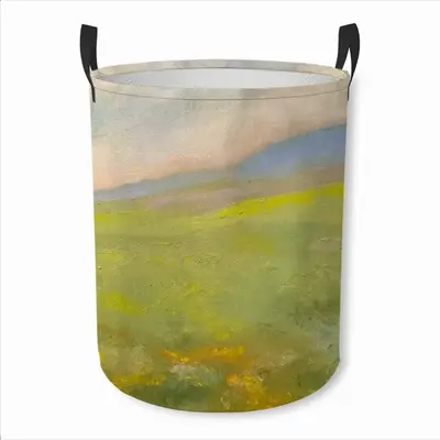 Flower Field Laundry Basket (Round Bottom)