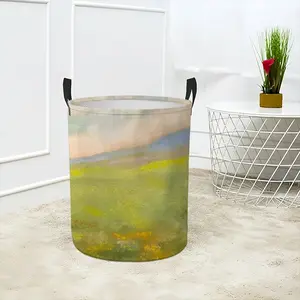 Flower Field Laundry Basket (Round Bottom)