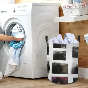 Printed Press Laundry Basket (Round Bottom)