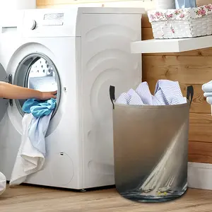 Sailboats Under The Thunder Laundry Basket (Round Bottom)