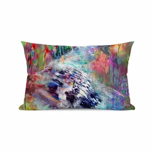 Colours Of The Lake Series Polyester Pillow (Rectangle, Multi-Size)