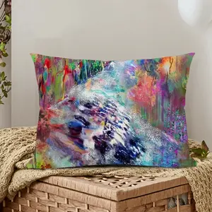 Colours Of The Lake Series Polyester Pillow (Rectangle, Multi-Size)