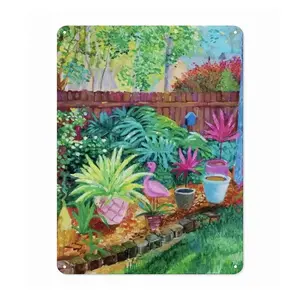 Backyard Garden Ii Iron Painting (Vertical, Multi-Size)