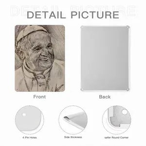 Pope Francis Portrait Iron Painting (Vertical, Multi-Size)