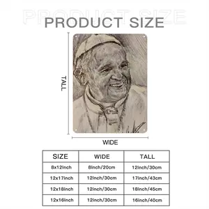 Pope Francis Portrait Iron Painting (Vertical, Multi-Size)