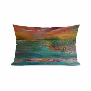 Eclipse Of The Sea Polyester Pillow (Rectangle, Multi-Size)