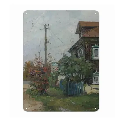 Autumn In Krasnoe On The Volga Iron Painting (Vertical, Multi-Size)