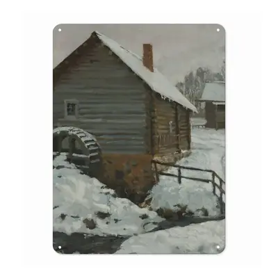 Old Mill Iron Painting (Vertical, Multi-Size)