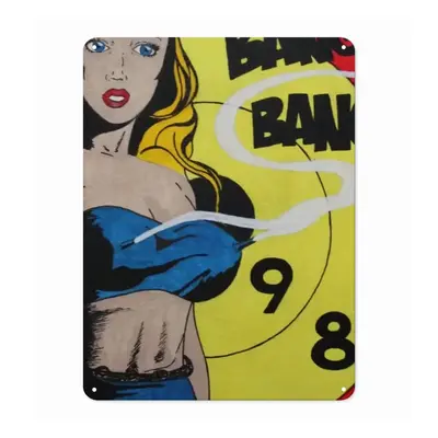 Bang Bang Interior Decor Gift Street Art Iron Painting (Vertical, Multi-Size)