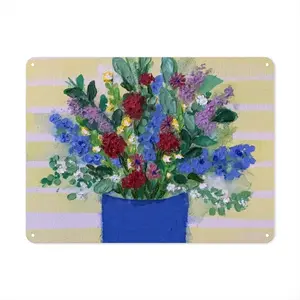 Blue Vase Iron Painting (Horizontal, Multi-Size)