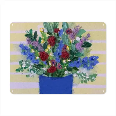 Blue Vase Iron Painting (Horizontal, Multi-Size)