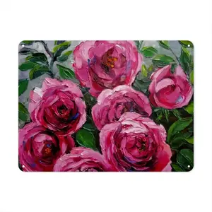 Pink Climbing Roses Iron Painting (Horizontal, Multi-Size)