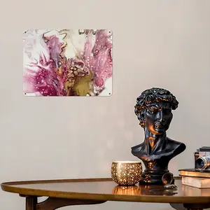 Raspberry Bloom Iron Painting (Horizontal, Multi-Size)