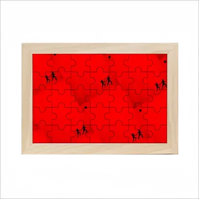 Deep Red (Decomposition) Picture Frame Puzzle