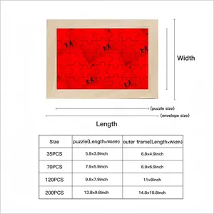 Deep Red (Decomposition) Picture Frame Puzzle