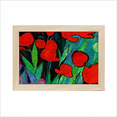 Red Tulips Picture Frame Puzzle