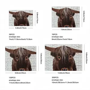 Bull - Red Bull Taurus Animals Buffalo Wild Picture Frame Puzzle