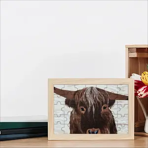 Bull - Red Bull Taurus Animals Buffalo Wild Picture Frame Puzzle