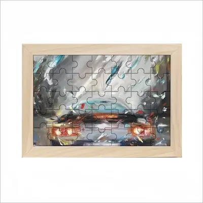 Porsche In Rain Picture Frame Puzzle