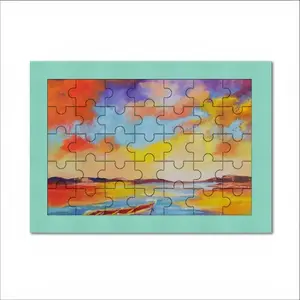 Sunset Boat Envelope Puzzle