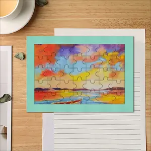 Sunset Boat Envelope Puzzle