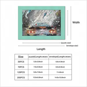 Porsche In Rain Envelope Puzzle