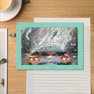 Porsche In Rain Envelope Puzzle