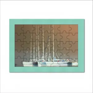 Sailboats In Ocre Envelope Puzzle