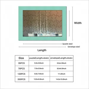 Sailboats In Ocre Envelope Puzzle