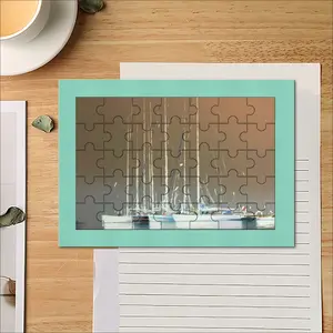 Sailboats In Ocre Envelope Puzzle