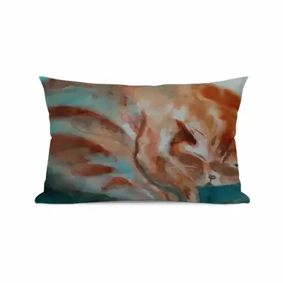 Cat Sleeping ? Polyester Pillow (Rectangle, Multi-Size)