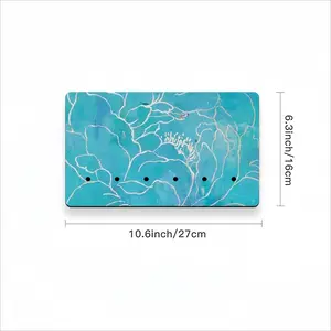 Turquoise Peony Key & Bag Holder (Wall-mounted)