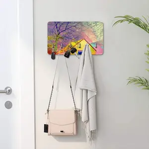 Yellow House Key & Bag Holder (Wall-mounted)