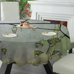 Angel Of Flowers - Stained Glass Tablecloth (Round)