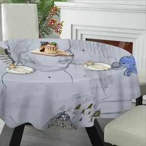 Baby - Drawing Pencil Tablecloth (Round)