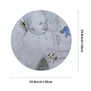 Baby - Drawing Pencil Tablecloth (Round)